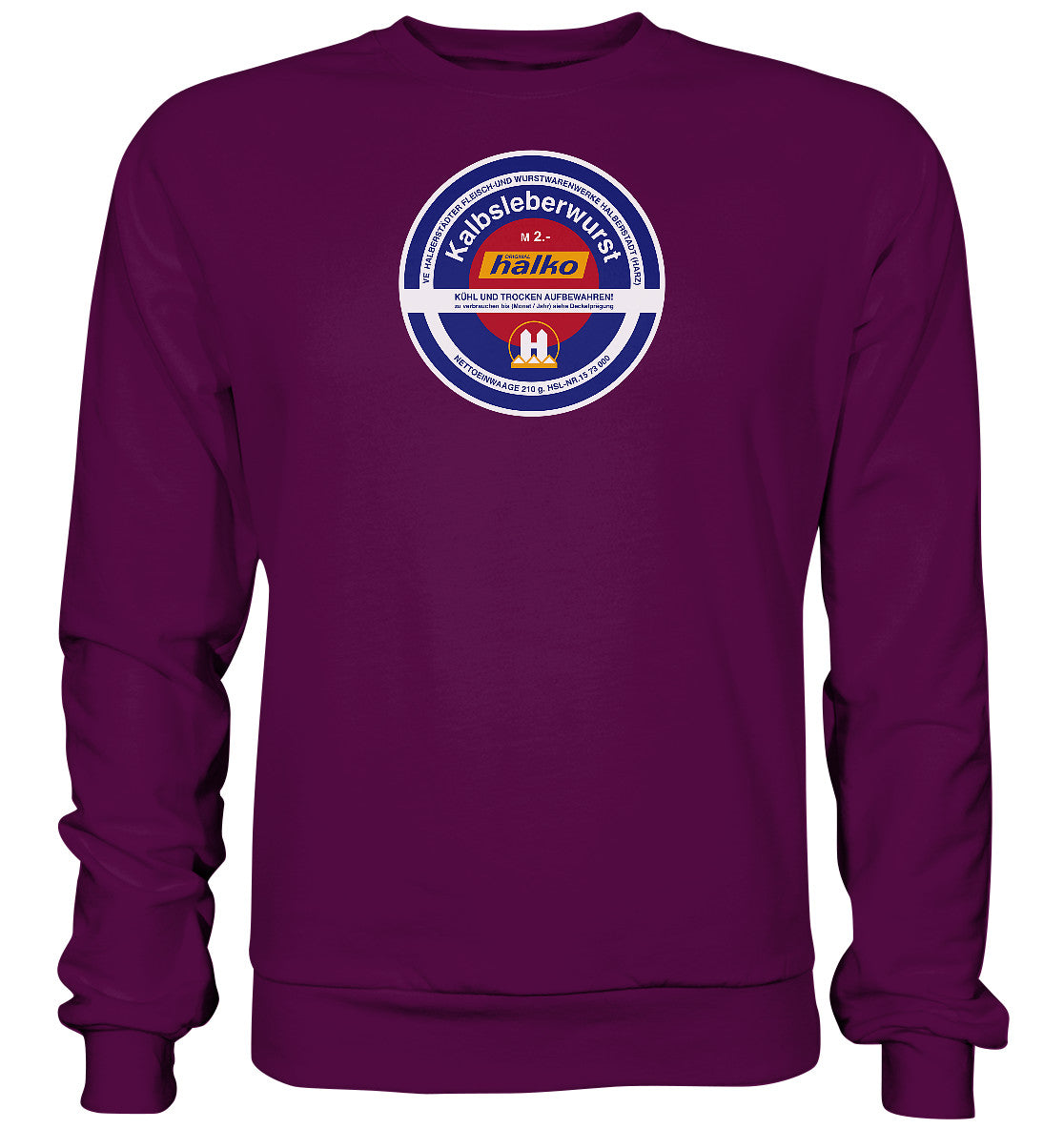 DDR Ostalgie Pullover Unisex • HALBERSTÄDTER WURSTWAREN - KALBSLEBERWURST