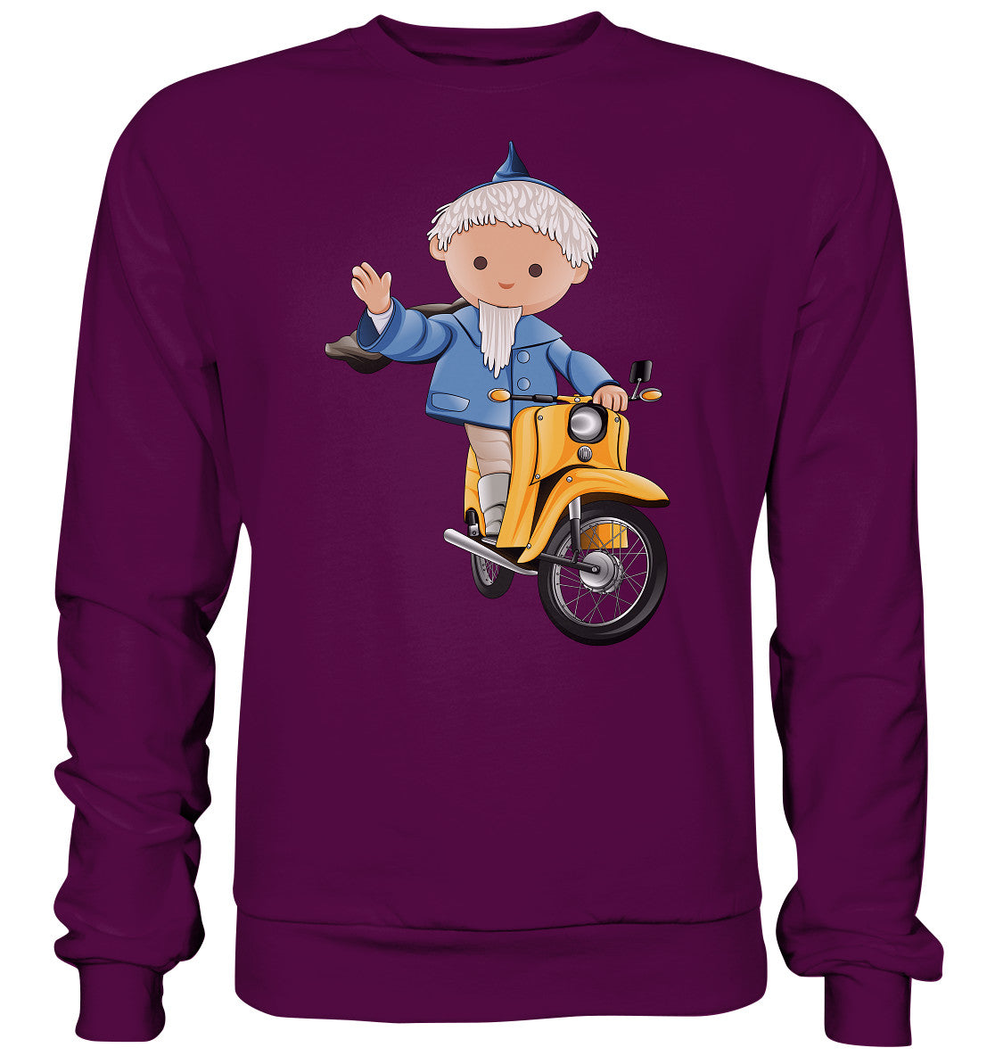 DDR Ostalgie Pullover Unisex • UNSER SANDMÄNNCHEN - AUF DER SCHWALBE - BLAU (PU-137, 1973)