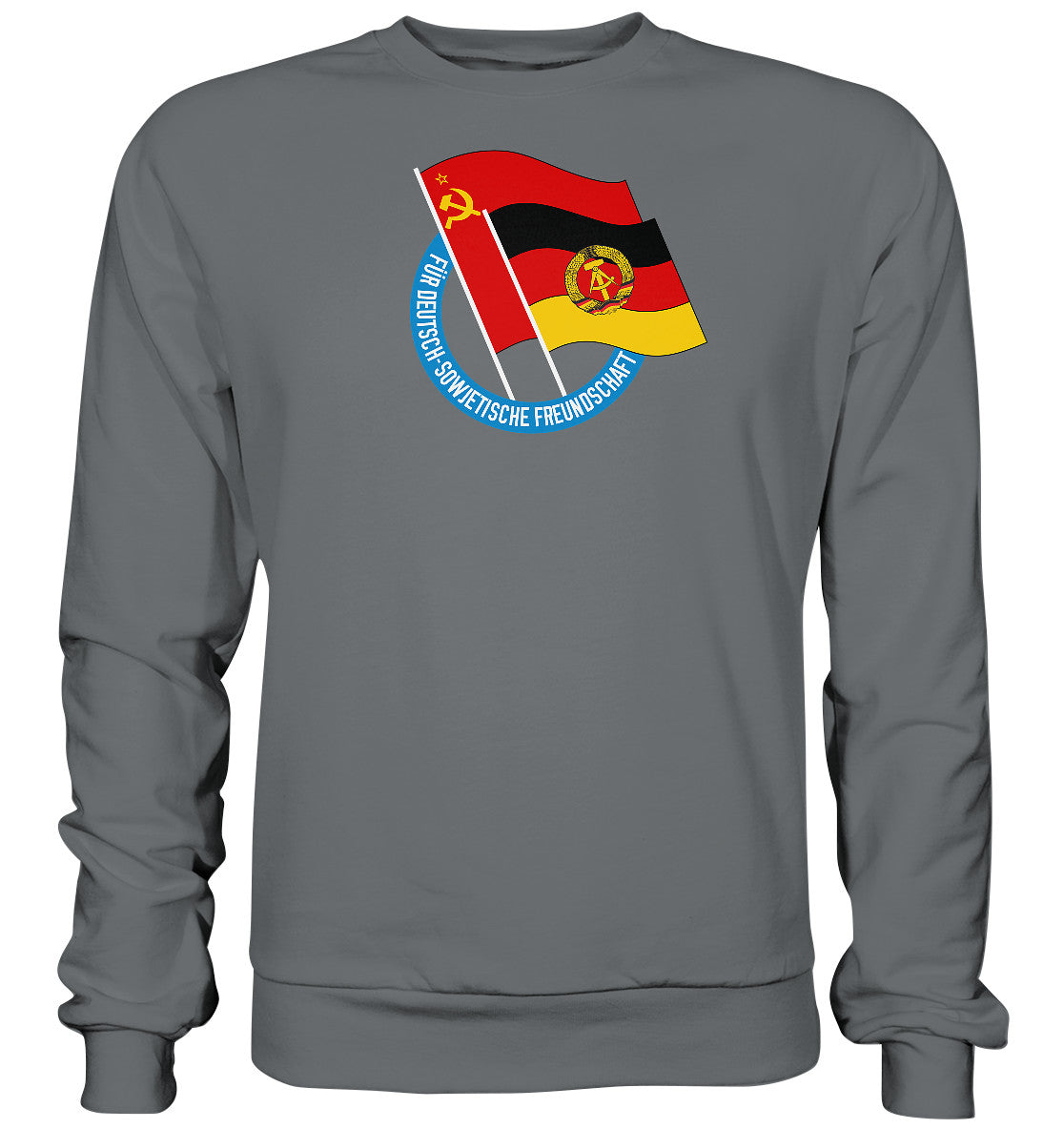 DDR Ostalgie Pullover Unisex • DEUTSCH SOWJETISCHE FREUNDSCHAFT - dunkel