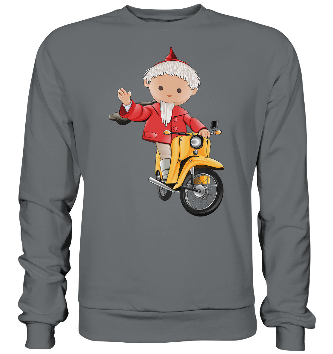 DDR Ostalgie Pullover Unisex • UNSER SANDMÄNNCHEN - AUF DER SCHWALBE - ROT (PU-137, 1973)