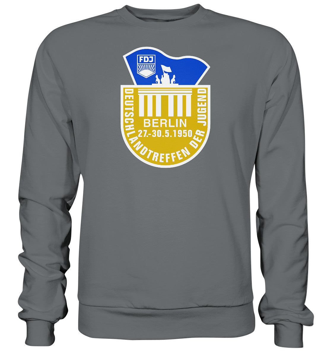 DDR Ostalgie Pullover Unisex • FDJ DEUTSCHLANDTREFFEN DER JUGEND - BERLIN 1950