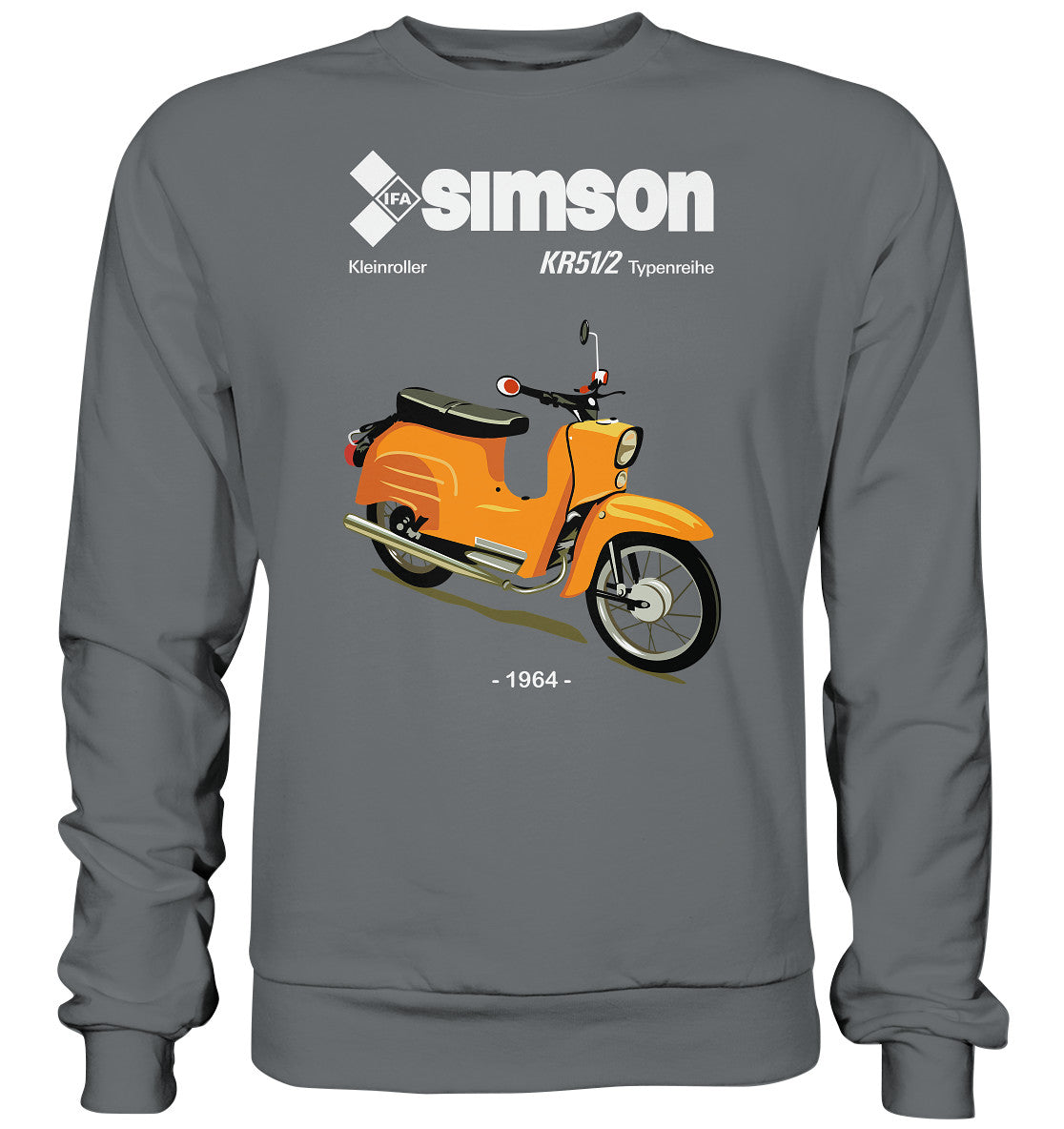 DDR Ostalgie Pullover Unisex • SIMSON SCHWALBE KR51-2 (ORIGINALPROSPEKT 1964)