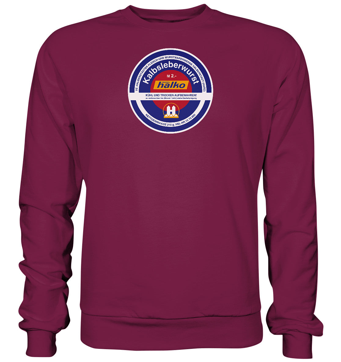 DDR Ostalgie Pullover Unisex • HALBERSTÄDTER WURSTWAREN - KALBSLEBERWURST