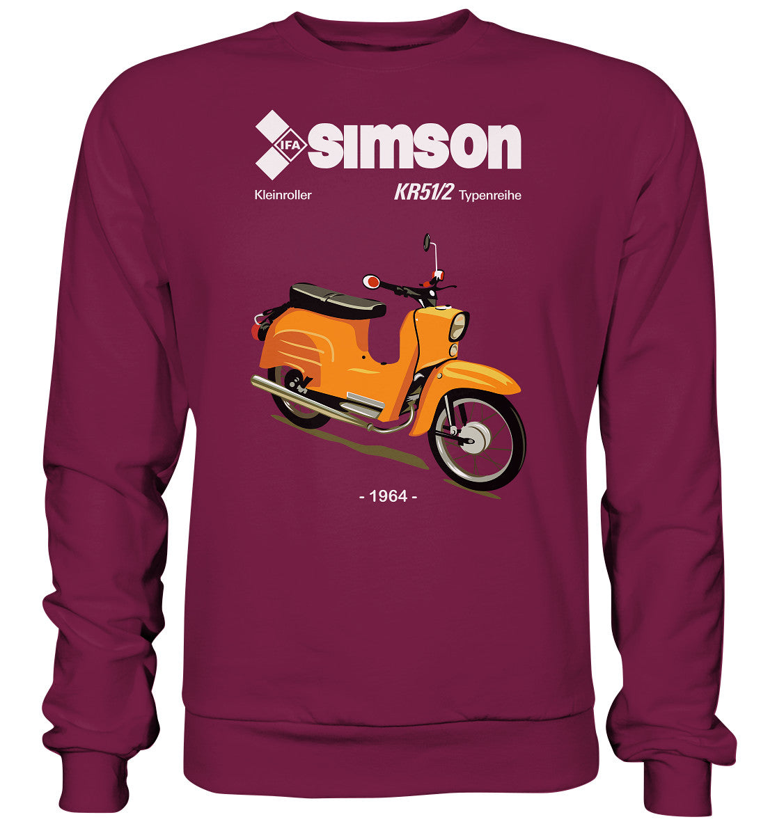 DDR Ostalgie Pullover Unisex • SIMSON SCHWALBE KR51-2 (ORIGINALPROSPEKT 1964)