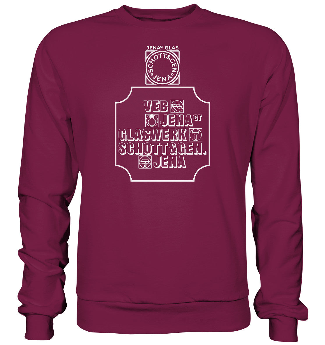 DDR Ostalgie Pullover Unisex • VEB JENAER GLASWERK