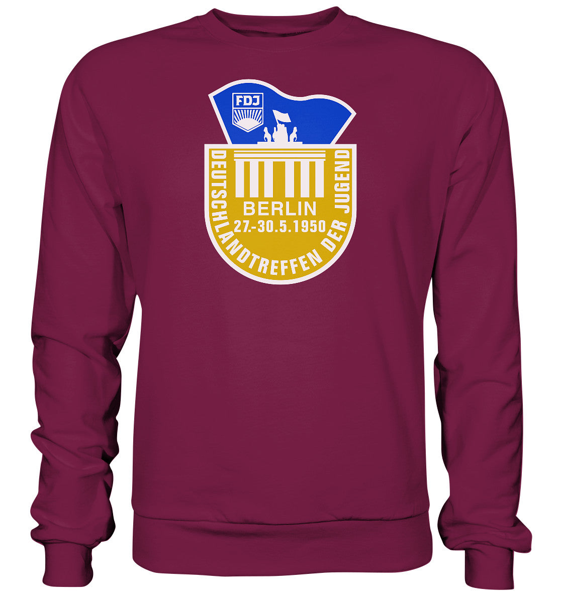 DDR Ostalgie Pullover Unisex • FDJ DEUTSCHLANDTREFFEN DER JUGEND - BERLIN 1950