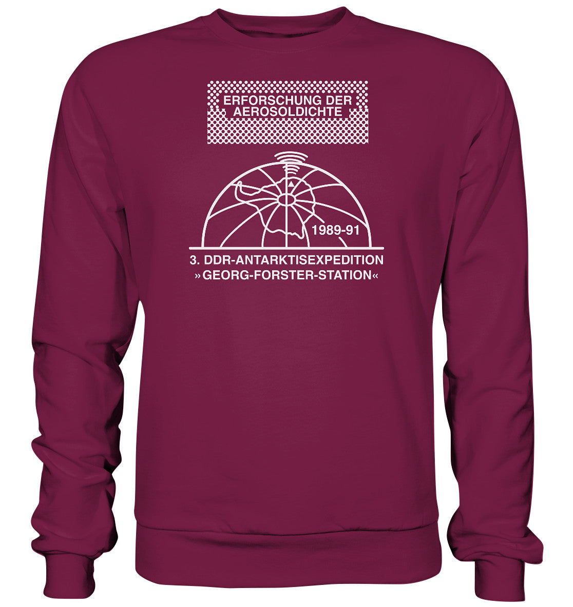 DDR Ostalgie Pullover Unisex • ANTARKTISEXPEDITION, ERFORSCHUNG DER AEROSOLDICHTE