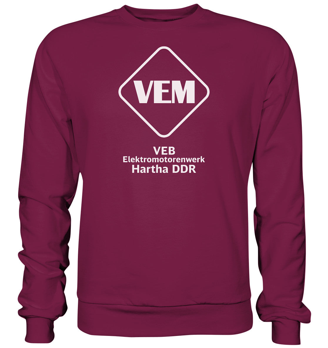 DDR Ostalgie Pullover Unisex • VEB ELEKTROMOTORENWERK HARTHA DDR