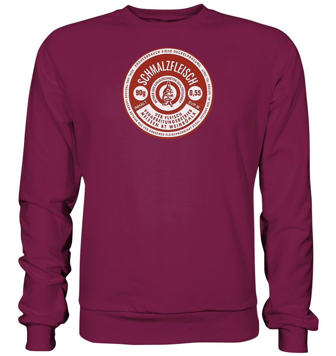 DDR Ostalgie Pullover Unisex • SCHMALZFLEISCH - VEB FLEISCH MEISSEN
