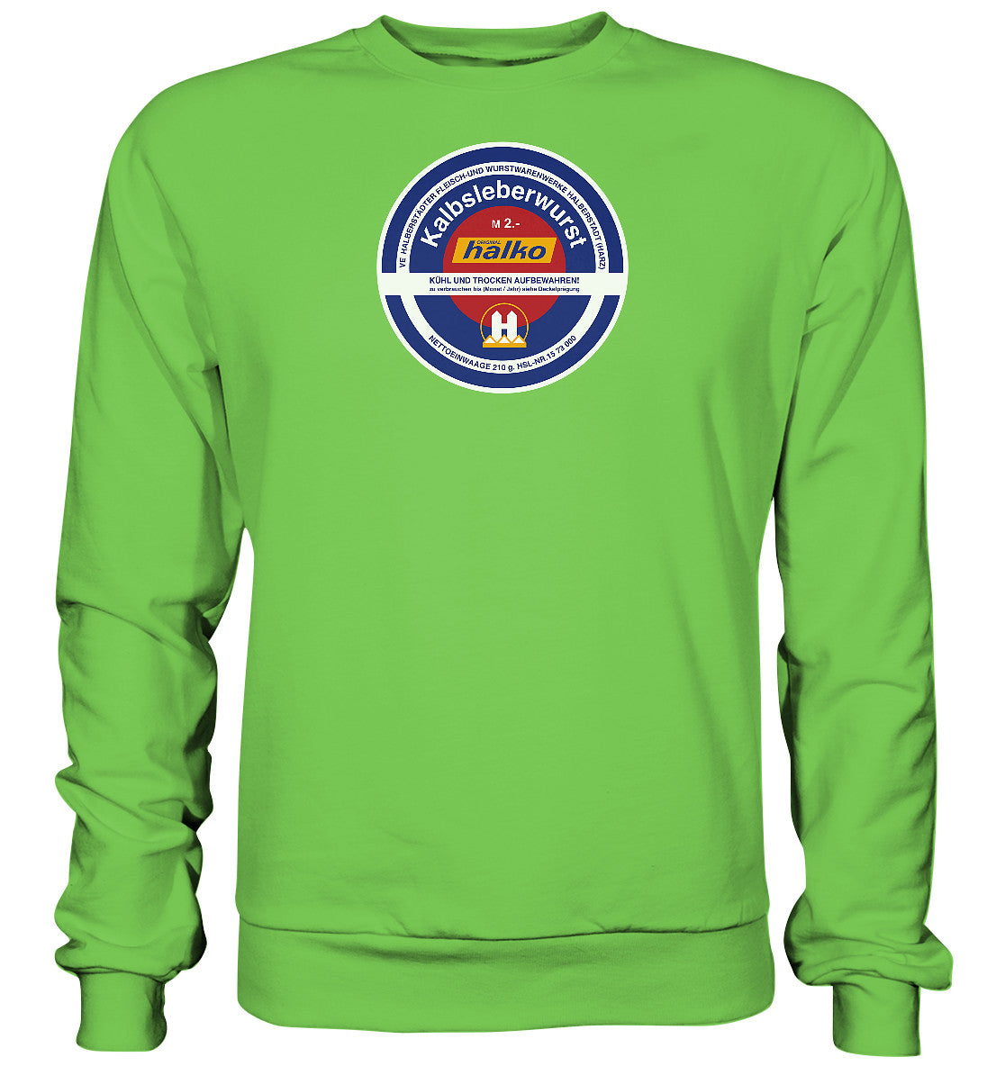 DDR Ostalgie Pullover Unisex • HALBERSTÄDTER WURSTWAREN - KALBSLEBERWURST