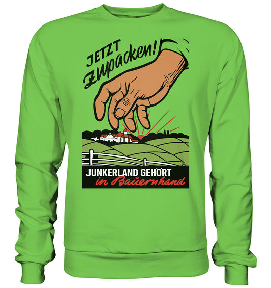 DDR Ostalgie Pullover Unisex • JUNKERLAND GEHÖRT IN BAUERNHAND! - ORIGINALPLAKAT