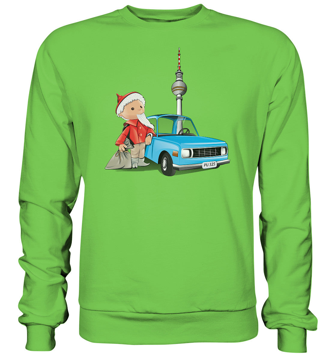 DDR Ostalgie Pullover Unisex • UNSER SANDMÄNNCHEN - MIT WARTBURG IN BERLIN (PU-325)