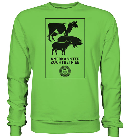 DDR Ostalgie Pullover Unisex • ANERKANNTER ZUCHTBETRIEB (ORIGINALSCHILD)