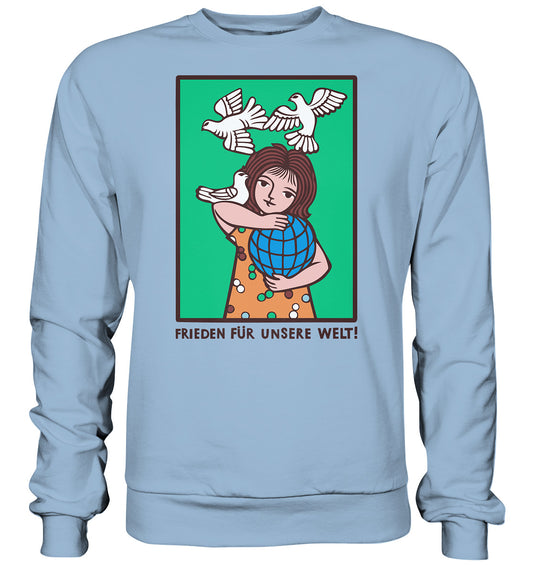 DDR Ostalgie Pullover Unisex • FRIEDEN FÜR UNSERE WELT! (DDR-ORIGINAL-PLAKAT)