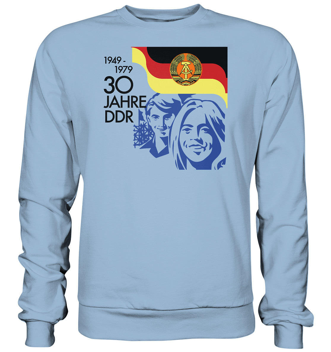 DDR Ostalgie Pullover Unisex • 30 JAHRE DDR - BRIEFMARKE