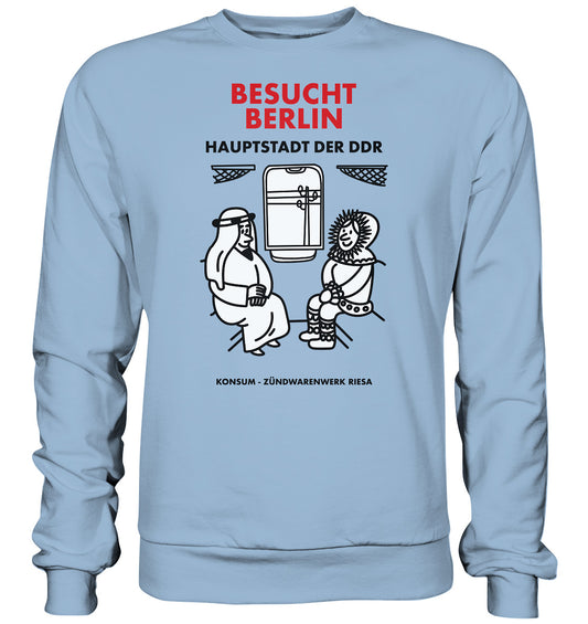 DDR Ostalgie Pullover Unisex • RIESA STREICHHÖLZER - BESUCHT BERLIN