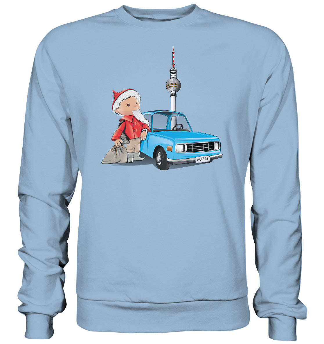 DDR Ostalgie Pullover Unisex • UNSER SANDMÄNNCHEN - MIT WARTBURG IN BERLIN (PU-325)