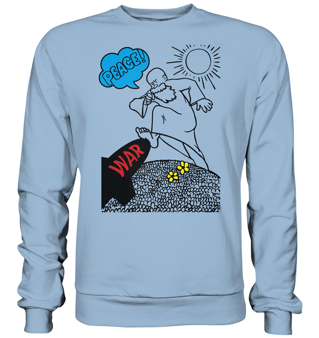 DDR Ostalgie Pullover Unisex • PEACE & WAR (ORIGINAL DDR-PLAKAT)