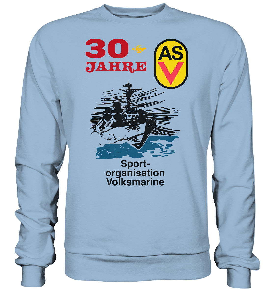 DDR Ostalgie Pullover Unisex • ASV - SPORTORGANISATION VOLKSMARINE