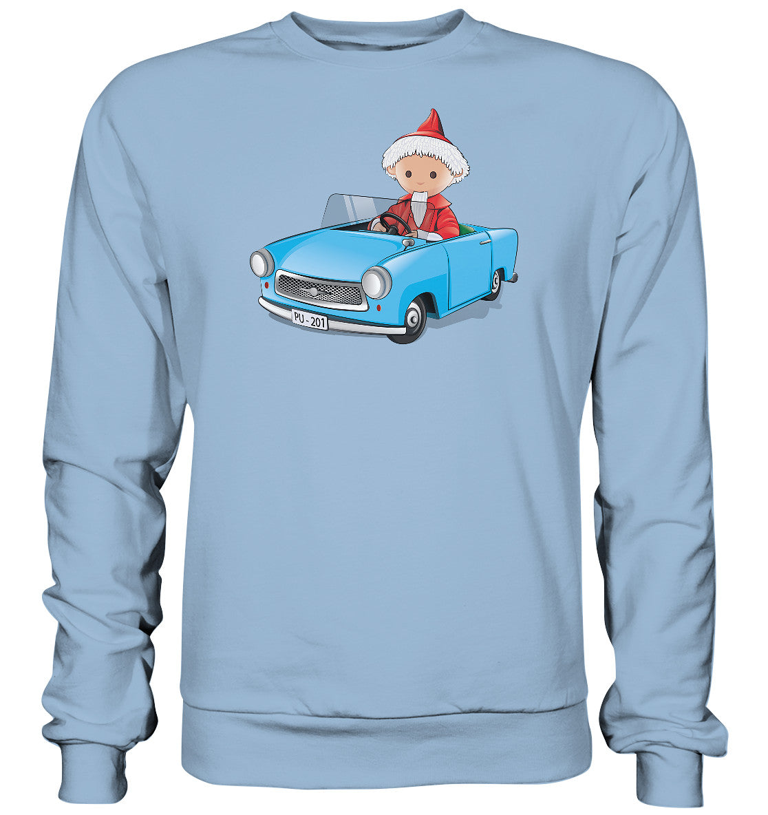 DDR Ostalgie Pullover Unisex • UNSER SANDMÄNNCHEN - TRABI-CRUISER (PU-201)