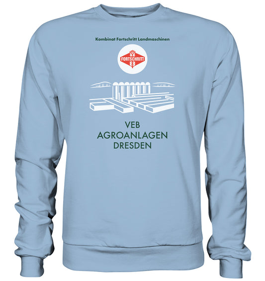 DDR Ostalgie Pullover Unisex • VEB AGROANLAGEN DRESDEN