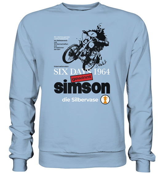 DDR Ostalgie Pullover Unisex • SIMSON GEWINNT SILBERVASE - SIX DAYS 1964