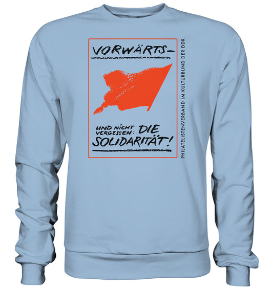DDR Ostalgie Pullover Unisex • VORWÄRTS - UND NICHT VERGESSEN, DIE SOLIDARITÄT, KULTURBUND DER DDR