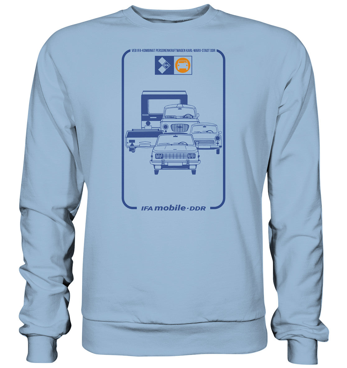 DDR Ostalgie Pullover Unisex • VEB IFA-KOMBINAT PKW KARL-MARX-STADT