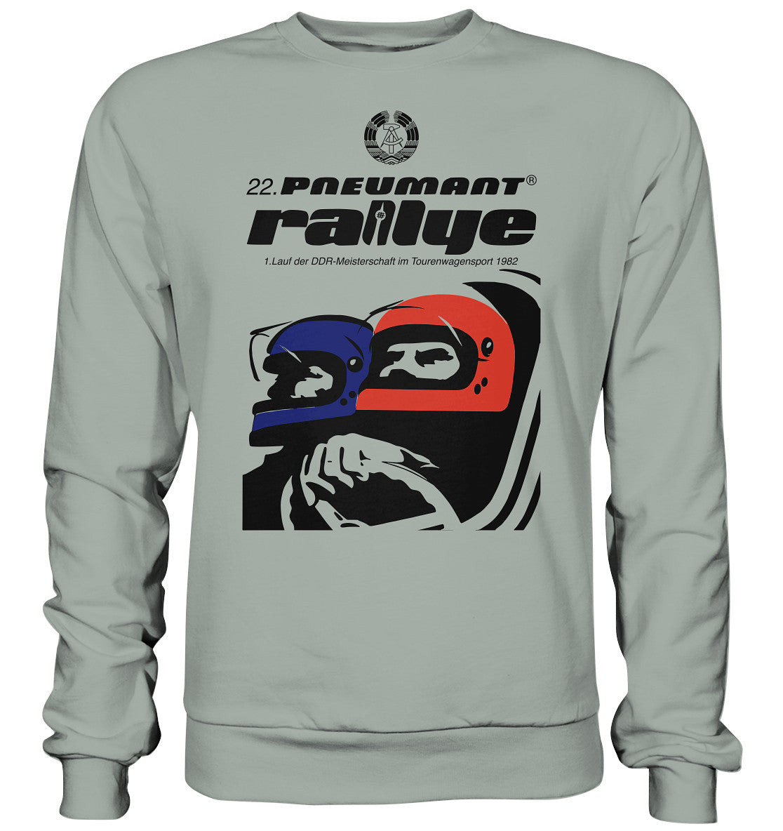 DDR Ostalgie Pullover Unisex • 22. PNEUMANT RALLYE 1982 (ORIGINAL DDR-PLAKAT)