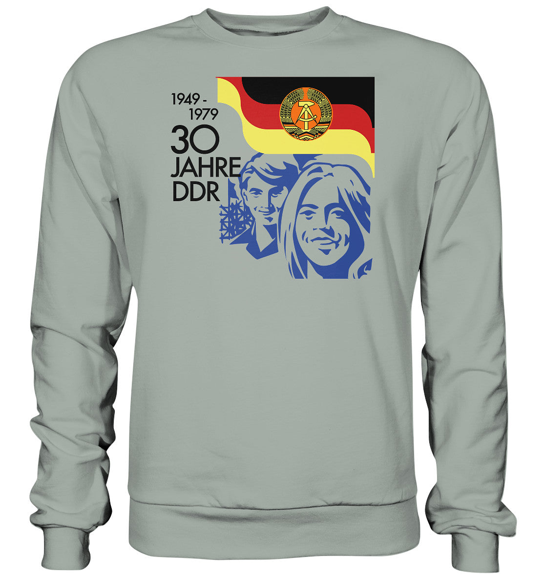 DDR Ostalgie Pullover Unisex • 30 JAHRE DDR - BRIEFMARKE