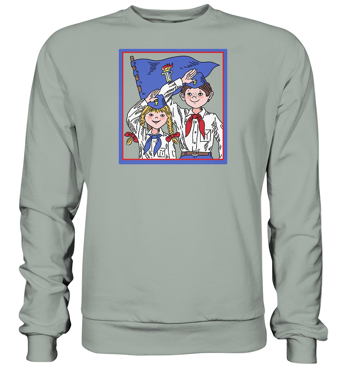 DDR Ostalgie Pullover Unisex • JUNGE PIONIERE - ORIGINAL ILLUSTRATION