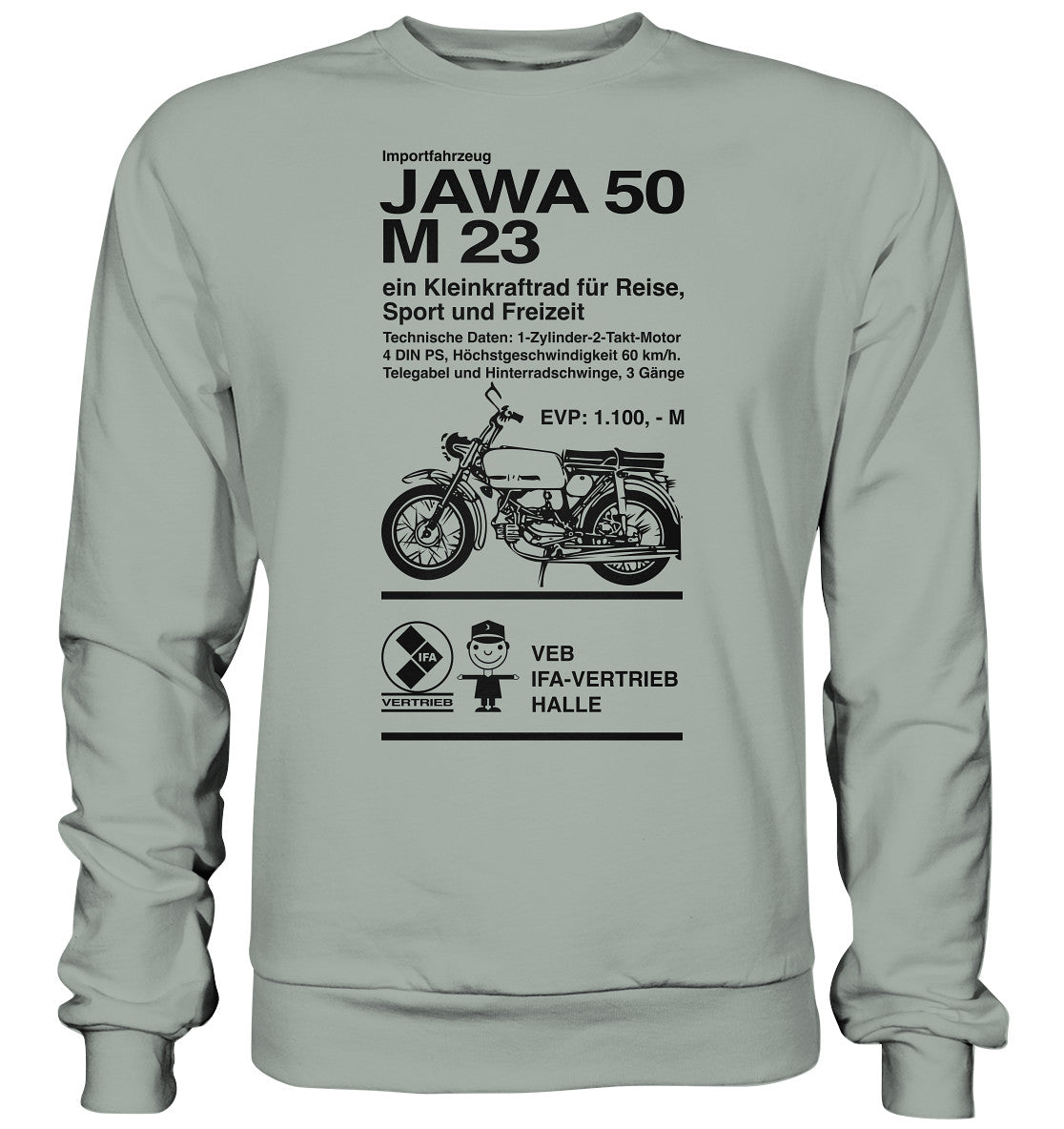 DDR Ostalgie Pullover Unisex • JAWA 50 M23 - ORIGINALPLAKAT