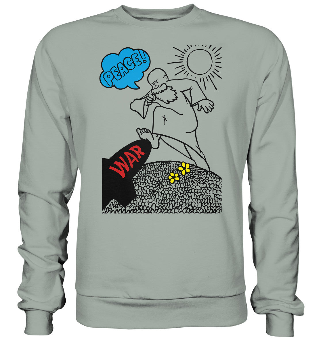 DDR Ostalgie Pullover Unisex • PEACE & WAR (ORIGINAL DDR-PLAKAT)