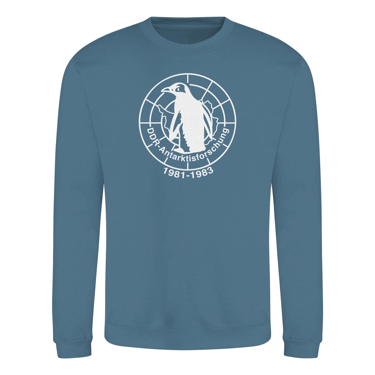 DDR Ostalgie Pullover Unisex • ANTARKTISFORSCHUNG DER DDR - 1981-1983, POSTSTEMPEL