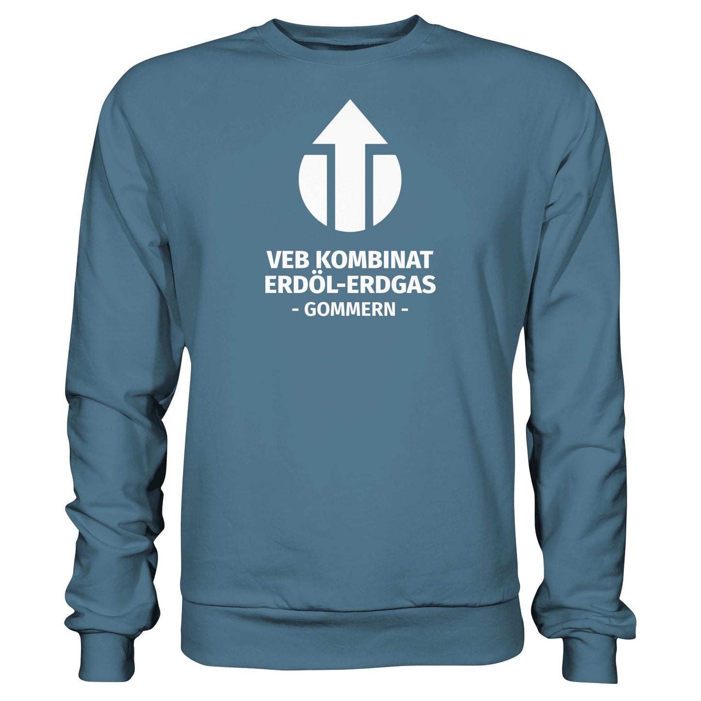 DDR Ostalgie Pullover Unisex • VEB KOMBINAT ERDÖL-ERDGAS GOMMERN