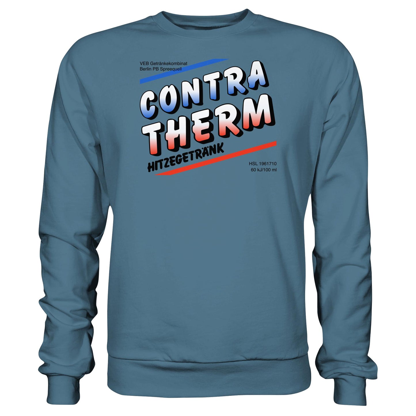 DDR Ostalgie Pullover Unisex • CONTRA THERM - VEB GETRÄNKEKOMBINAT BERLIN SPREEQUELL