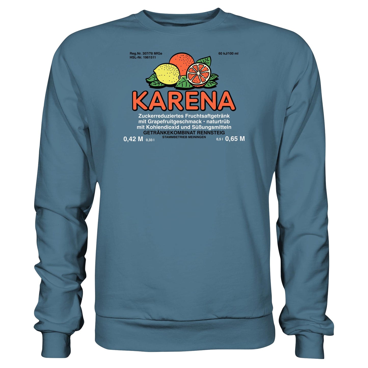 DDR Ostalgie Pullover Unisex • KARENA LIMONADE - GETRÄNKEKOMBINAT RENNSTEIG, MEININGEN