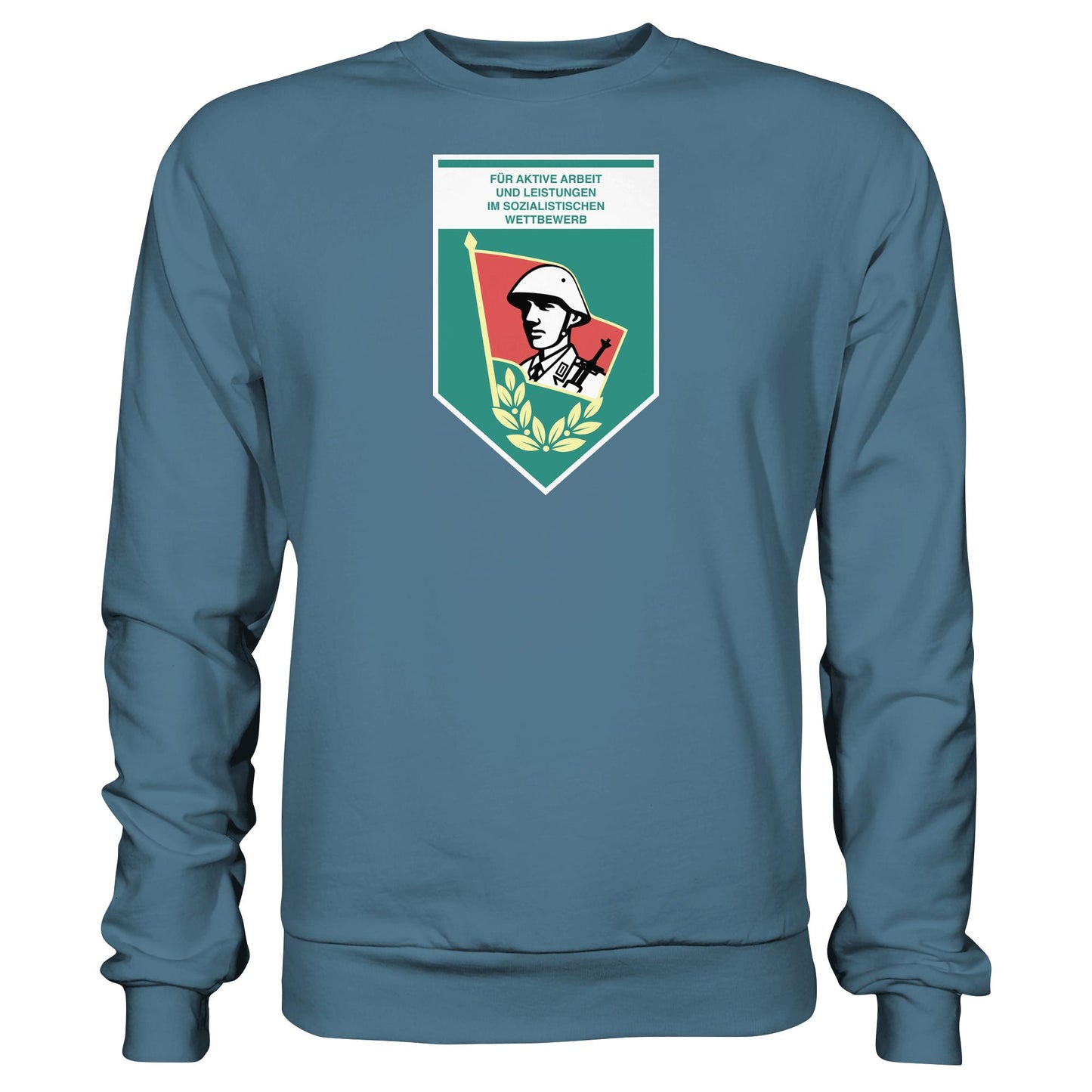 DDR Ostalgie Pullover Unisex • FÜR AKTIVE LEISTUNG UND ARBEIT (ORIGINAL WIMPEL)