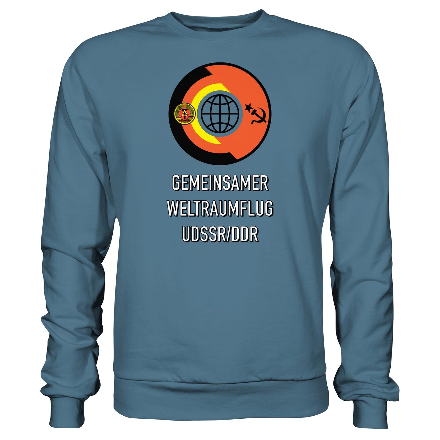 DDR Ostalgie Pullover Unisex • GEMEINSAMER WELTRAUMFLUG UDSSR-DDR (ORIGINAL WIMPEL)