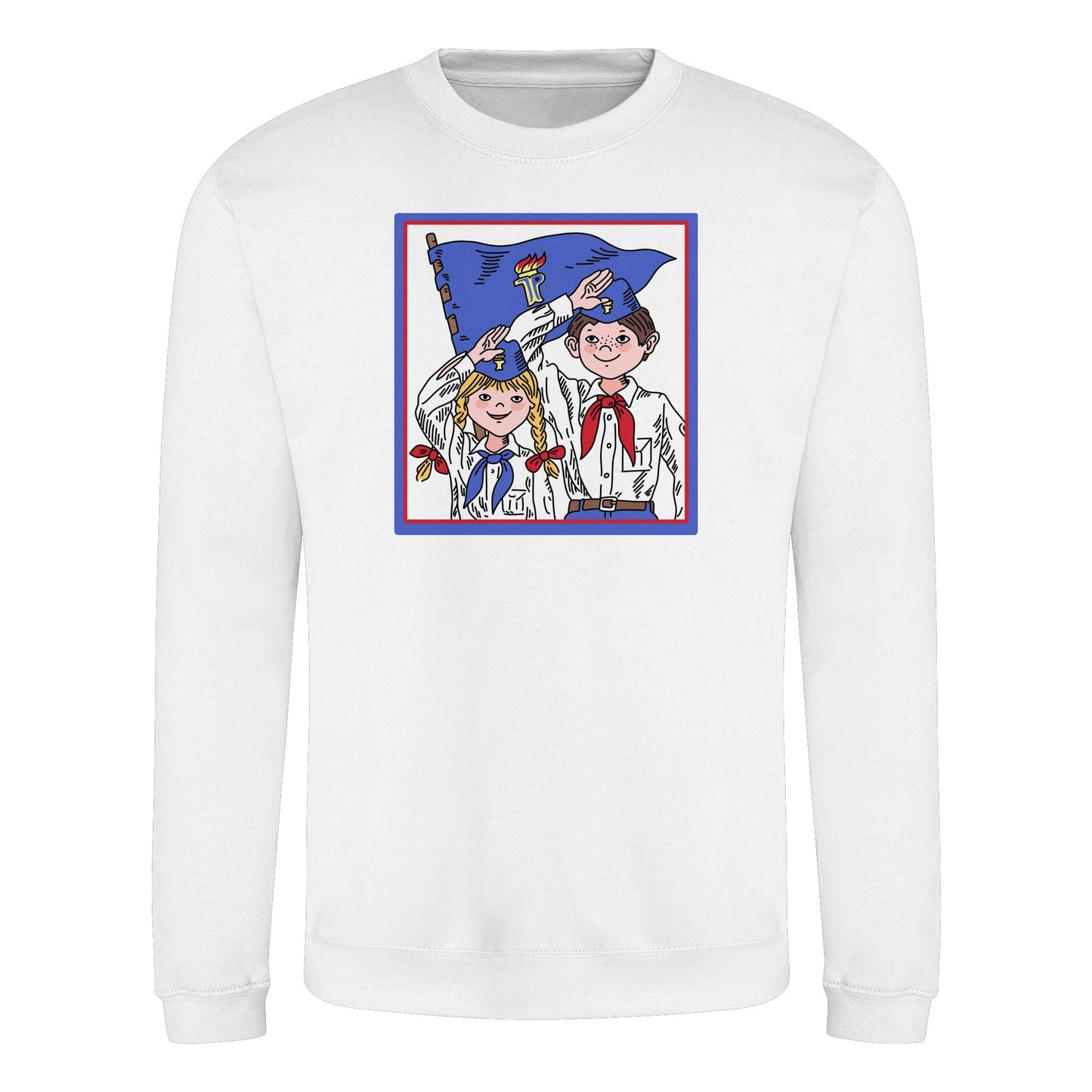 DDR Ostalgie Pullover Unisex • JUNGE PIONIERE - ORIGINAL ILLUSTRATION