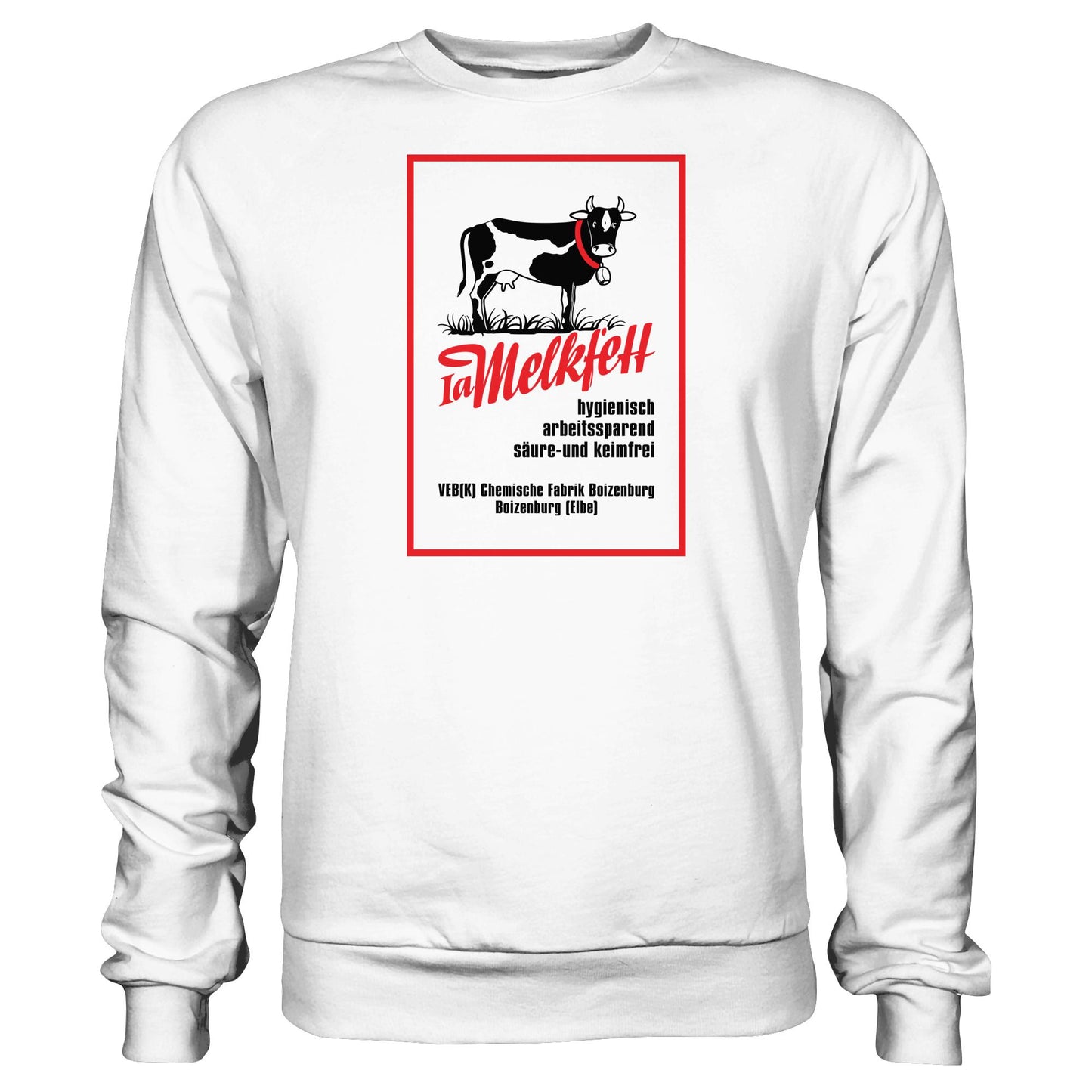 DDR Ostalgie Pullover Unisex • 1A MELKFETT - VEB BOIZENBURG