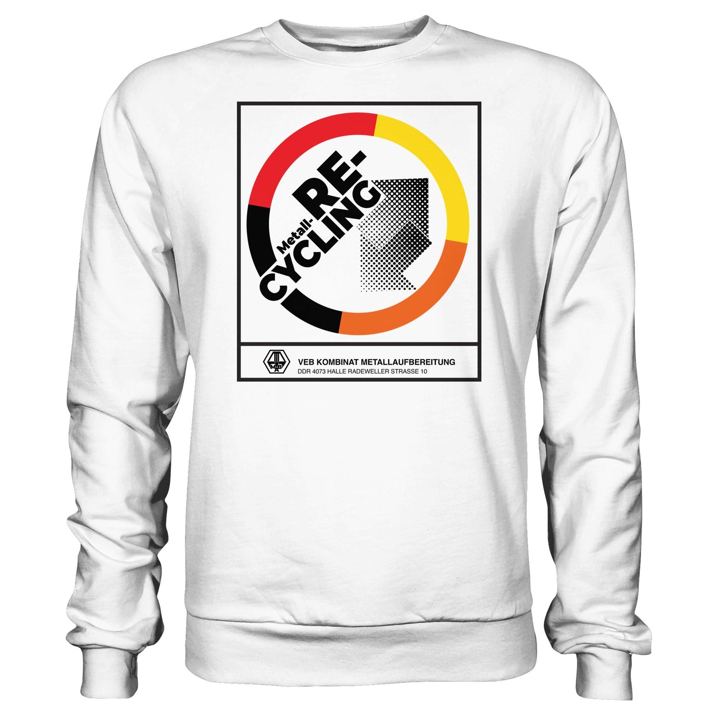 DDR Ostalgie Pullover Unisex • VEB KOMBINAT METALLAUFBEREITUNG HALLE