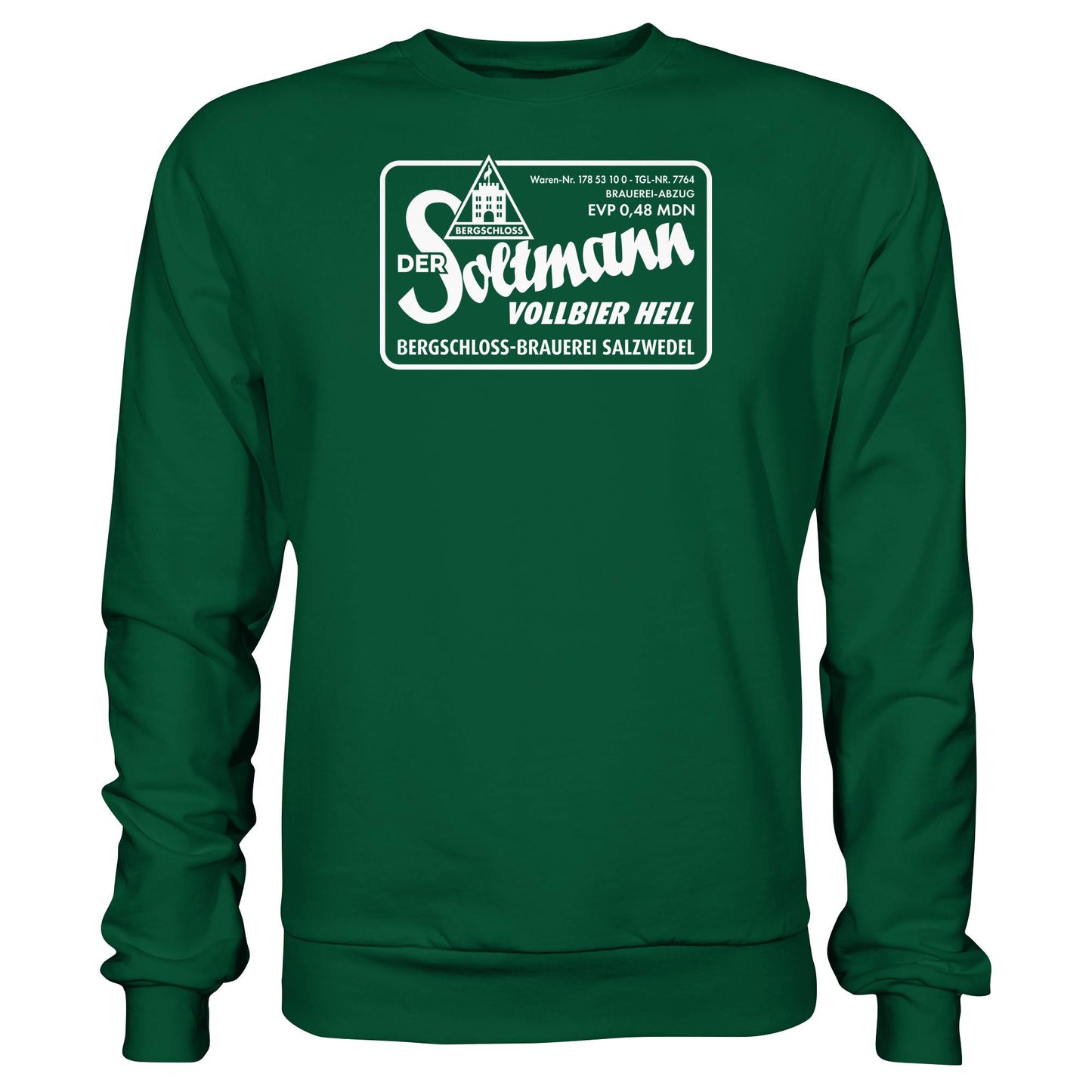 DDR Ostalgie Pullover Unisex • BERGSCHLOSS SALZWEDEL SOLTMANN BIERE