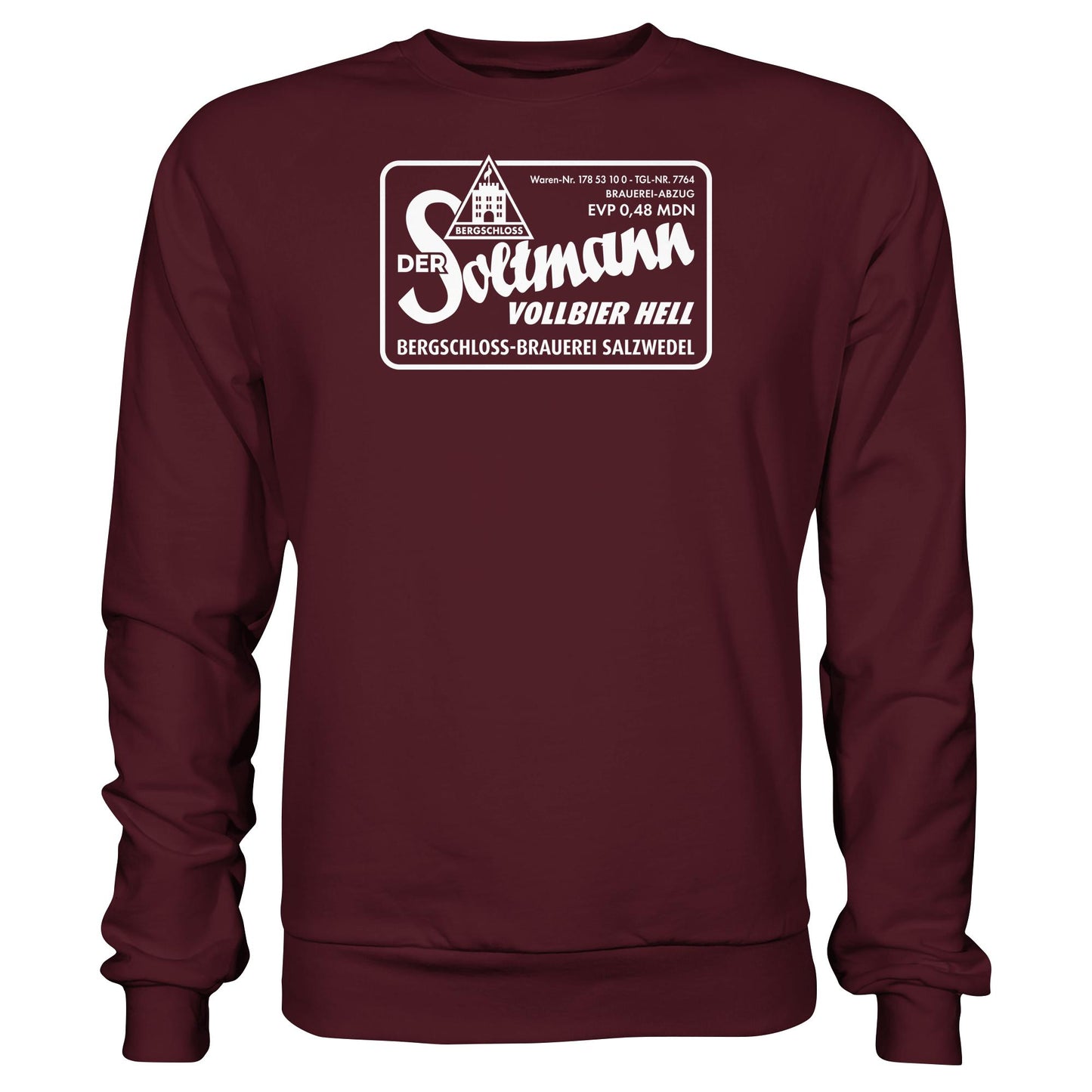 DDR Ostalgie Pullover Unisex • BERGSCHLOSS SALZWEDEL SOLTMANN BIERE