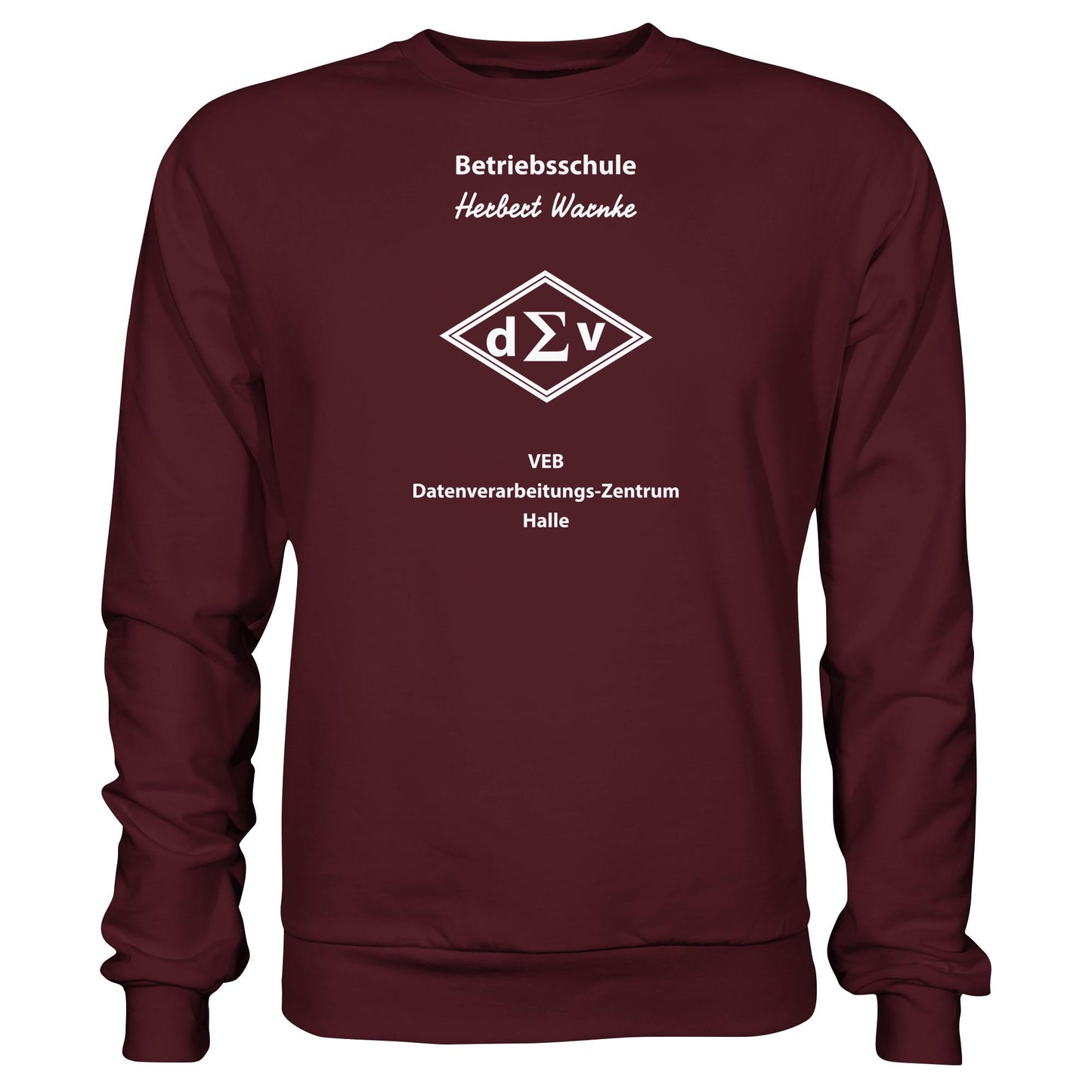 DDR Ostalgie Pullover Unisex • BETRIEBSSCHULE VEB DATENBERARBEITUNG HALLE