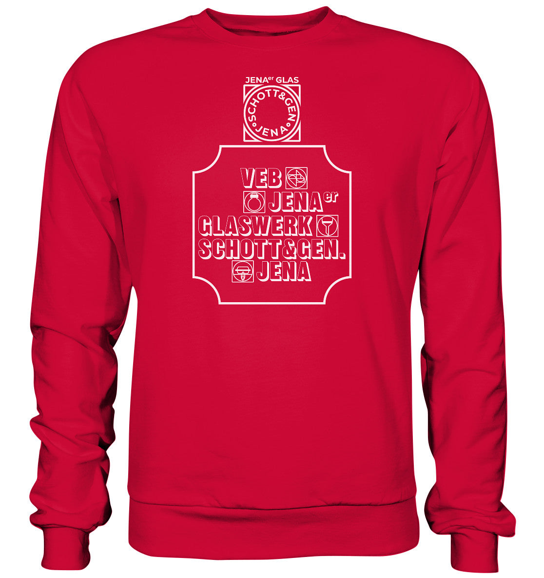 DDR Ostalgie Pullover Unisex • VEB JENAER GLASWERK