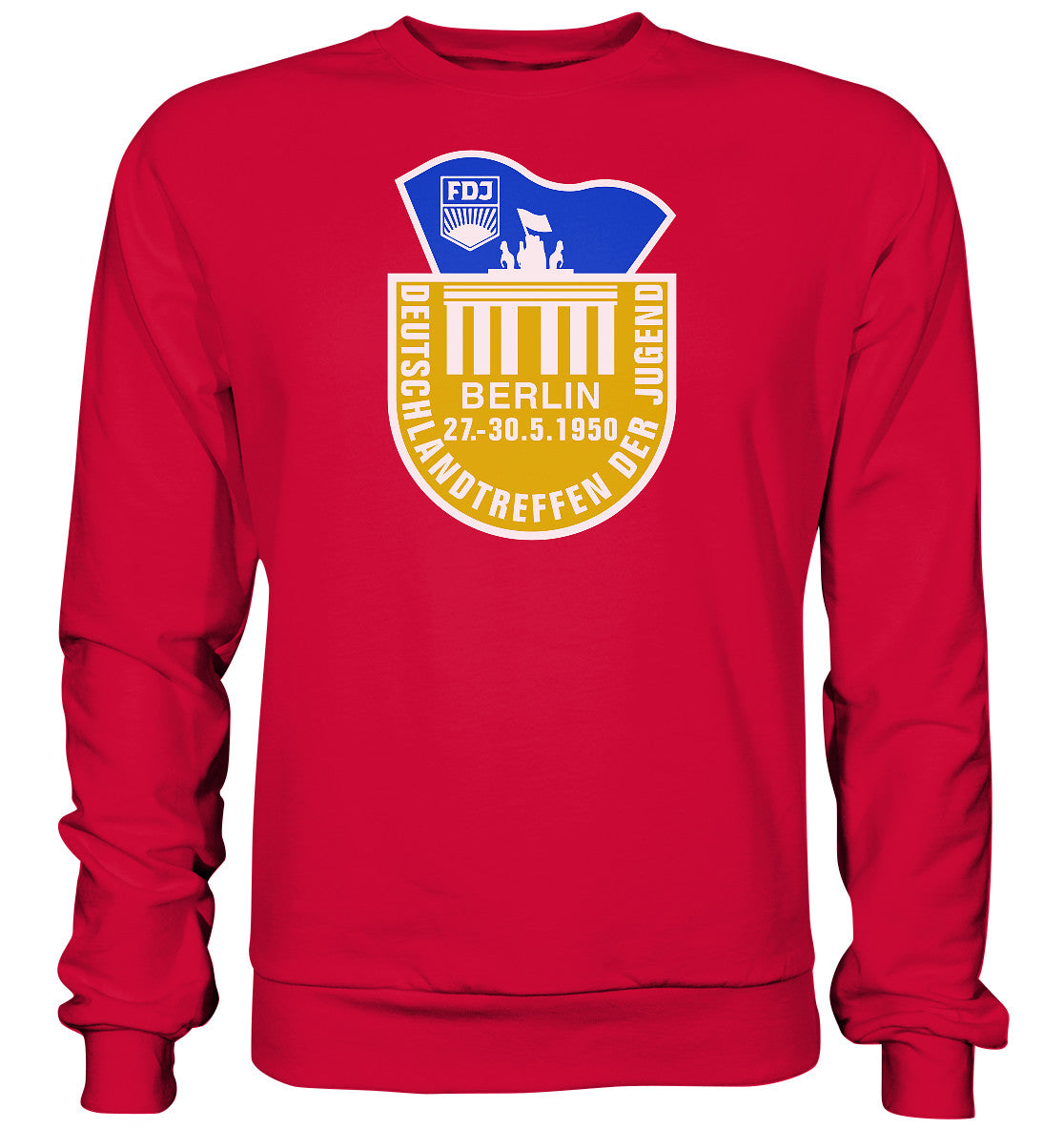 DDR Ostalgie Pullover Unisex • FDJ DEUTSCHLANDTREFFEN DER JUGEND - BERLIN 1950