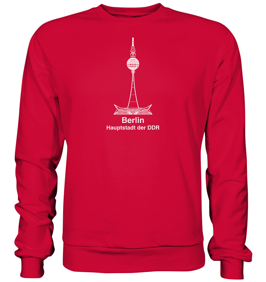 DDR Ostalgie Pullover Unisex • BERLIN - FERNSEHTURM - ORIGINAL WIMPEL