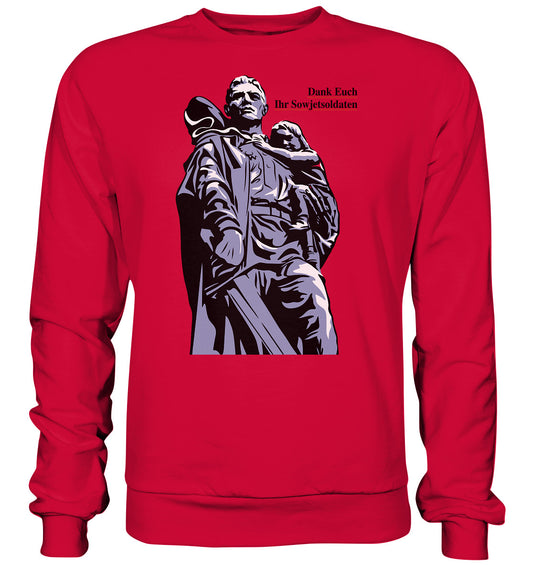 DDR Ostalgie Pullover Unisex • DANK EUCH IHR SOWJETSOLDATEN (DDR ORIGINAL-PLAKAT)