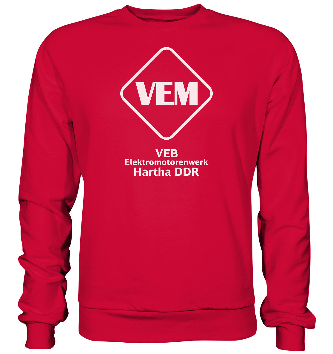 DDR Ostalgie Pullover Unisex • VEB ELEKTROMOTORENWERK HARTHA DDR